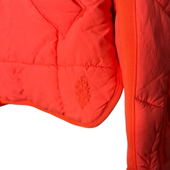 Free People Movement Pippa Packable Puffer Jacket Neon Coral Size XS NEW - Picture 11 of 16